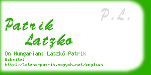 patrik latzko business card
