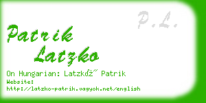 patrik latzko business card